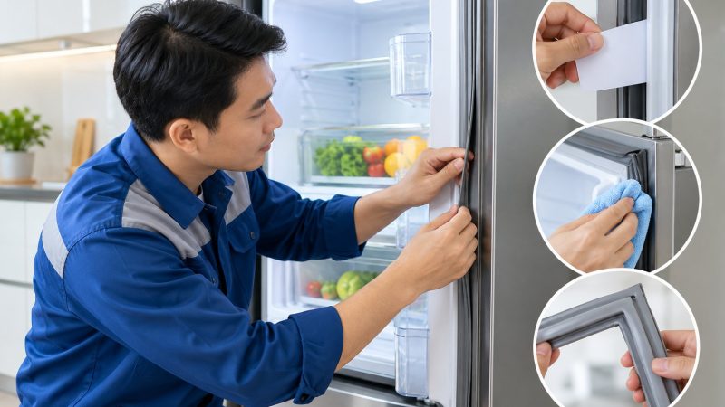 Cách kiểm tra gioăng tủ lạnh bị hở, không hỏng cửa