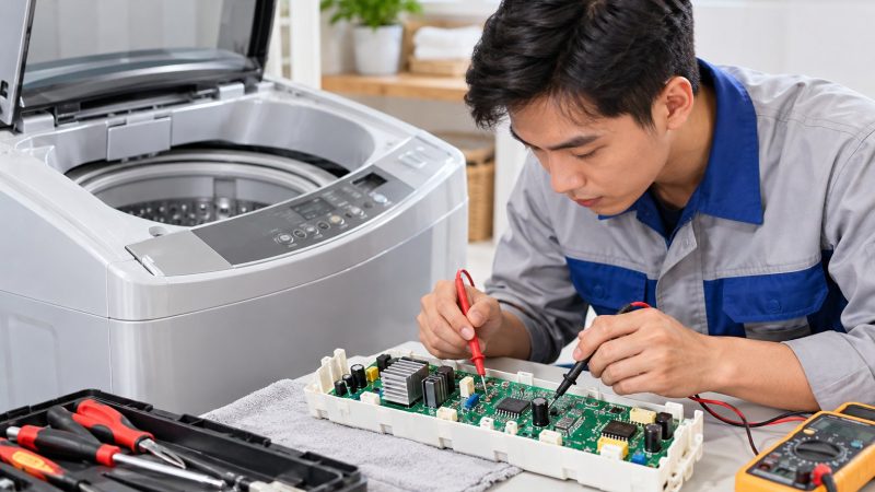 Sửa board máy giặt Sanyo: Dấu hiệu, cách xử lý