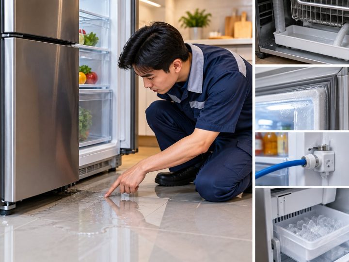 Tủ lạnh chảy nước ra sàn: Cách kiểm tra an toàn