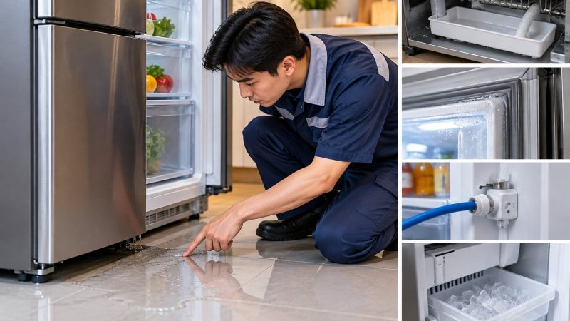 Tủ lạnh chảy nước ra sàn: Cách kiểm tra an toàn