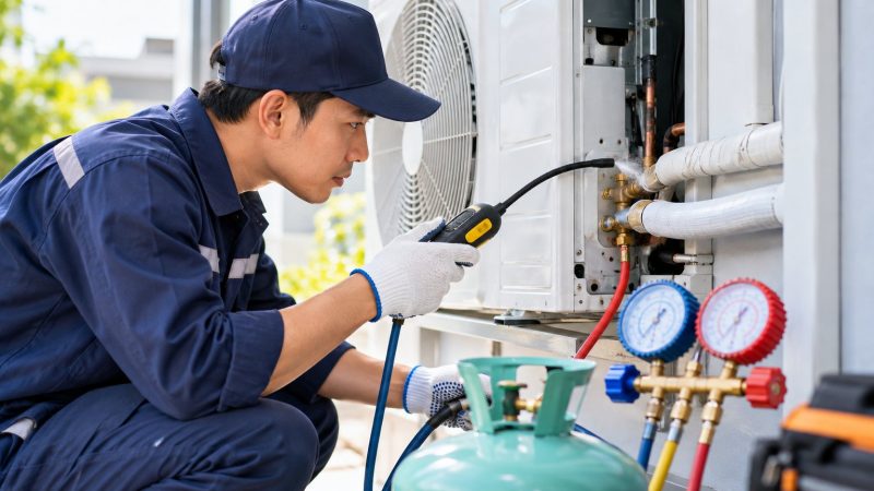 Kiểm tra rò gas điều hòa trước khi nạp đúng cách
