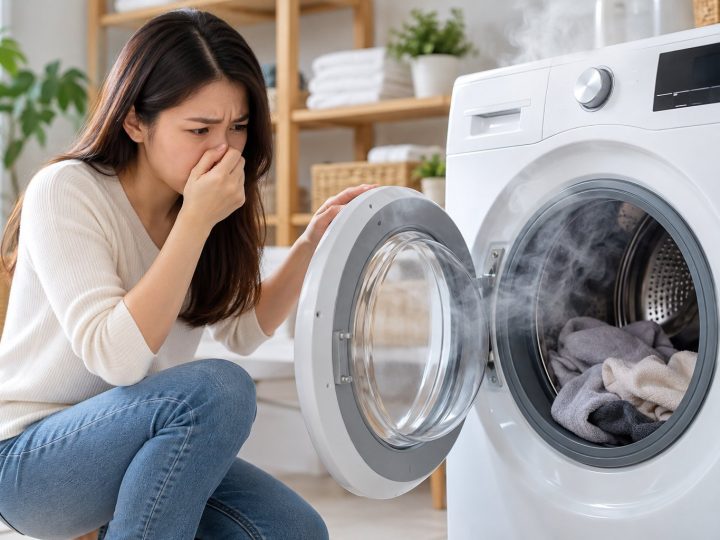 Máy giặt có mùi khét: Xử lý an toàn thế nào?