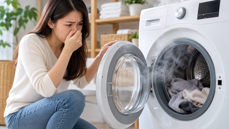 Máy giặt có mùi khét: Xử lý an toàn thế nào?