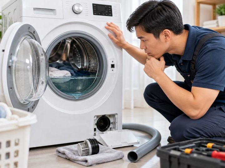 Máy giặt không xả nước: Cách kiểm tra an toàn