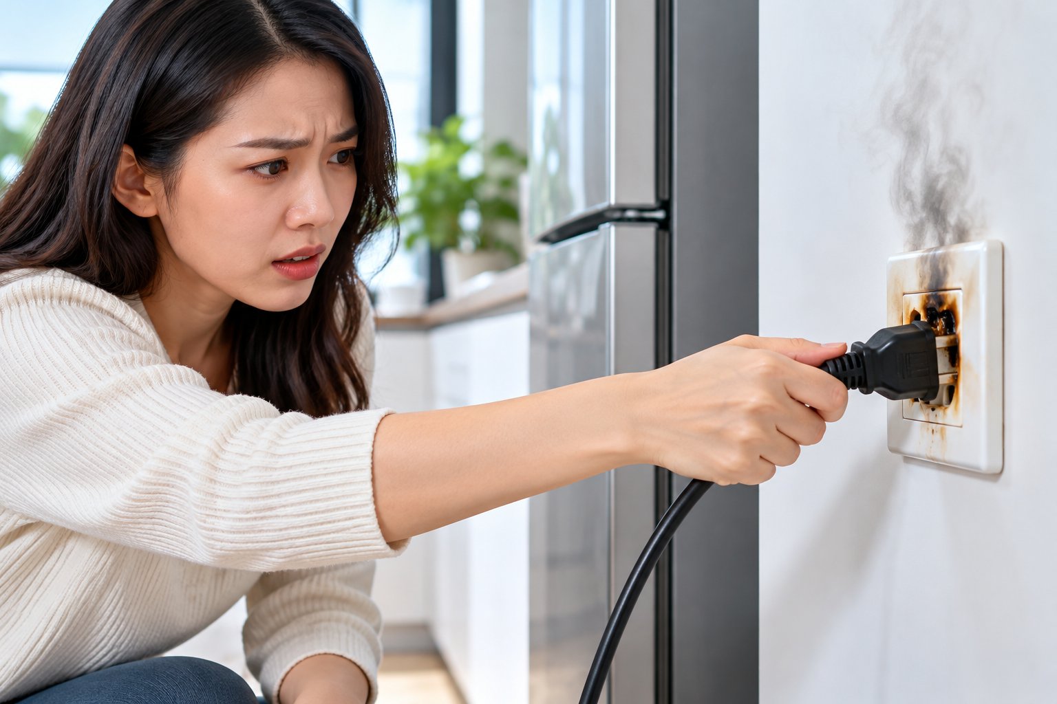 Ảnh minh hoạ: Ổ cắm thiết bị điện lạnh bị nóng: Khi nào nguy hiểm?