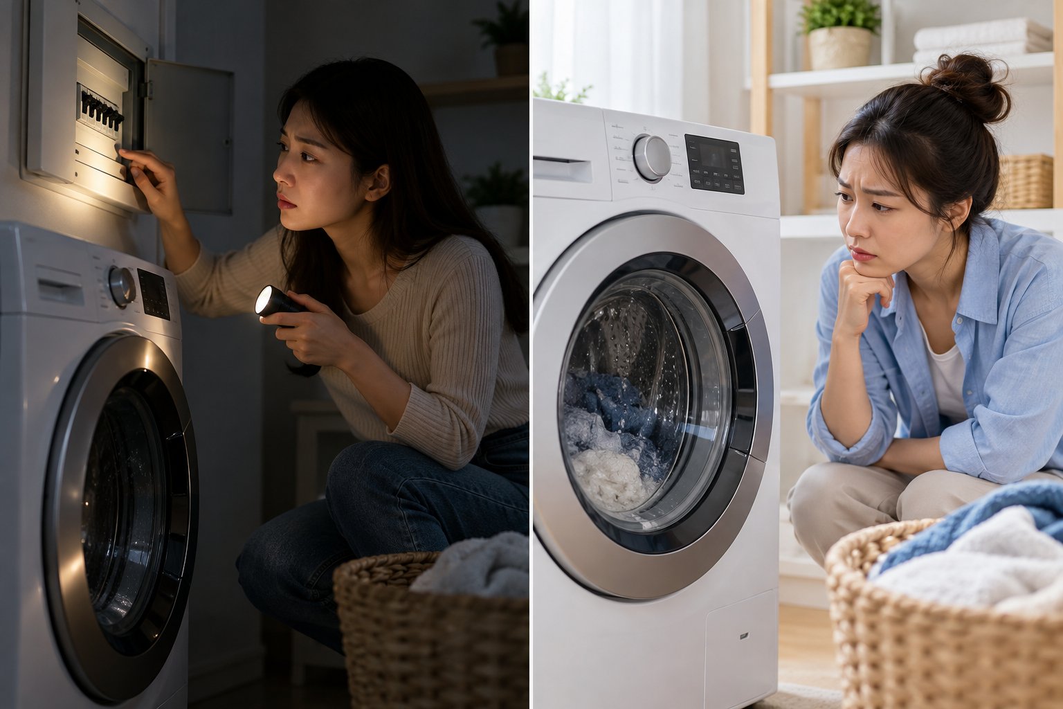 Ảnh minh hoạ: Máy giặt đang giặt bị mất điện: Cách xử lý an toàn