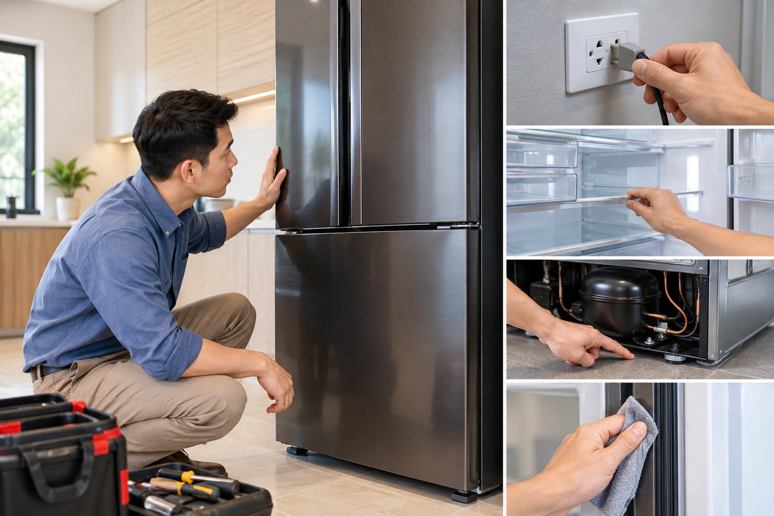 Ảnh minh hoạ: Tủ lạnh Hitachi inverter kêu to: Kiểm tra an toàn