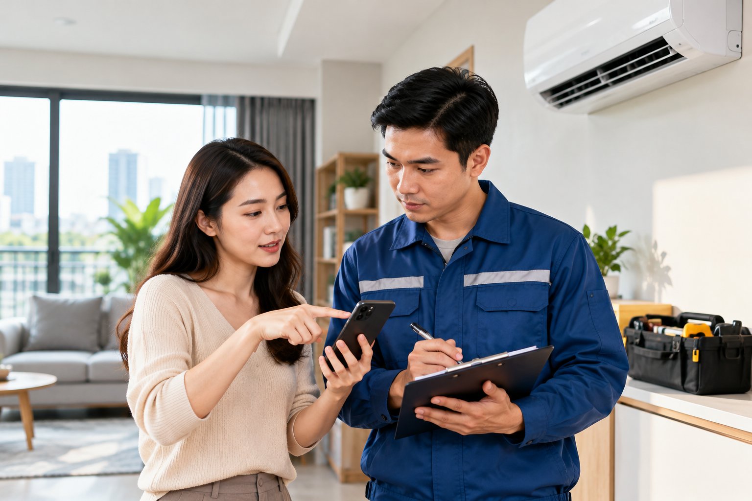 Chuẩn bị trước khi thợ điện lạnh đến nhà: Checklist 1 Ảnh minh hoạ: Chuẩn bị trước khi thợ điện lạnh đến nhà: Checklist