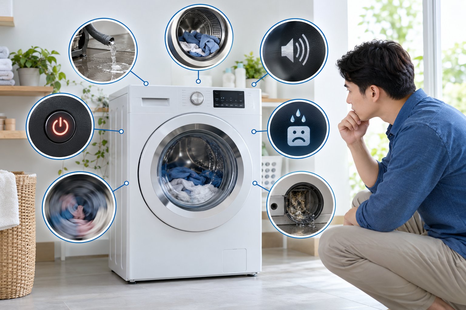 Ảnh minh hoạ: Lỗi máy giặt thường gặp: Dấu hiệu và cách xử lý