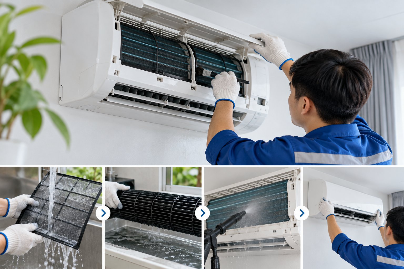Vệ sinh điều hòa có cần tháo dàn lạnh không? 2 Ảnh minh hoạ: Vệ sinh điều hòa có cần tháo dàn lạnh không?