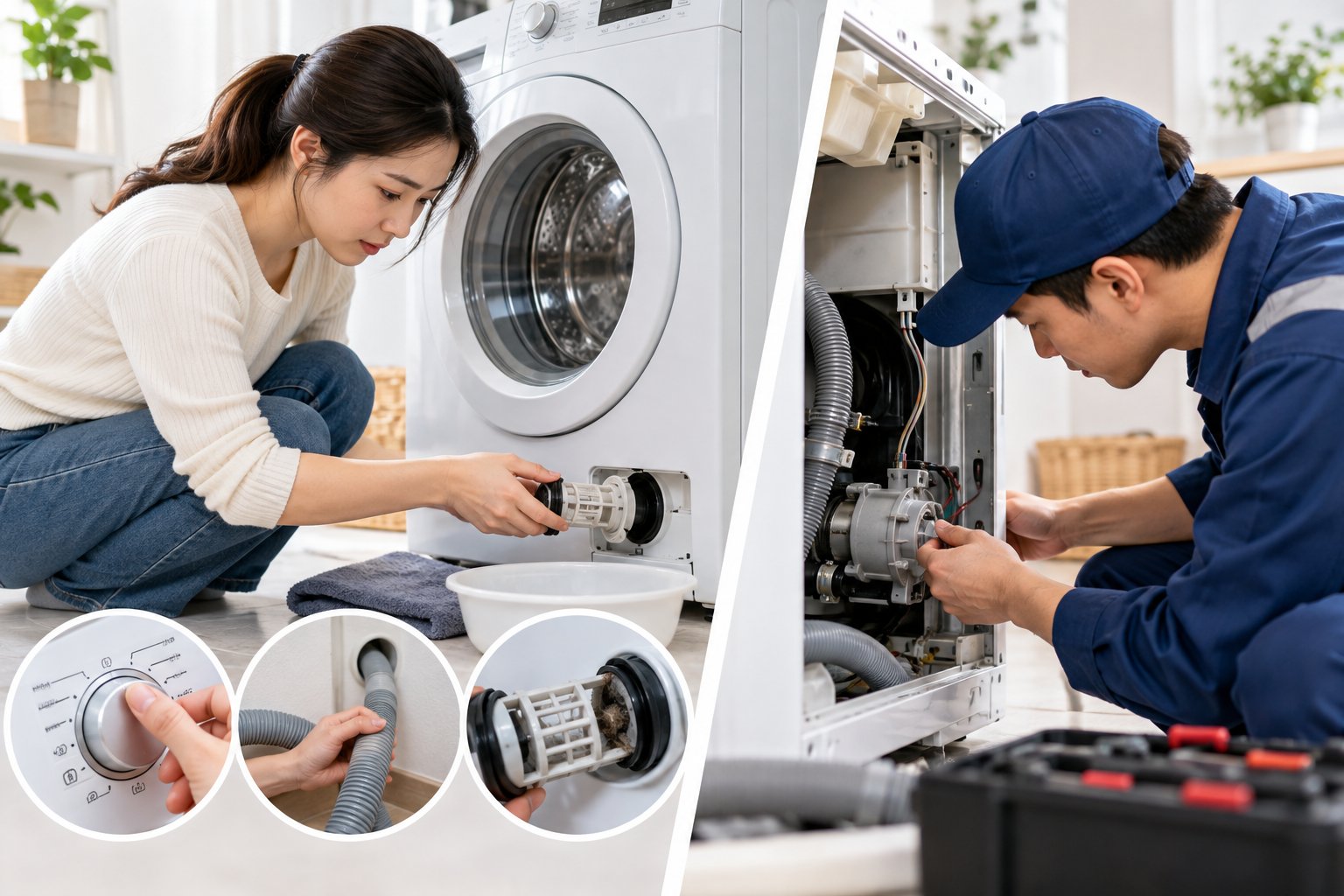 Máy giặt không xả nước: Cách kiểm tra an toàn 3 Ảnh minh hoạ: Máy giặt không xả nước: Cách kiểm tra an toàn
