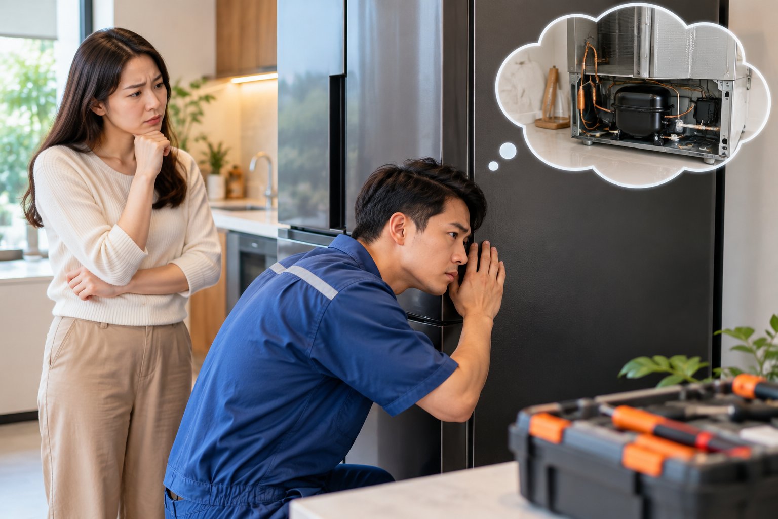 Ảnh minh hoạ: Tủ lạnh Hitachi inverter kêu to: Kiểm tra an toàn