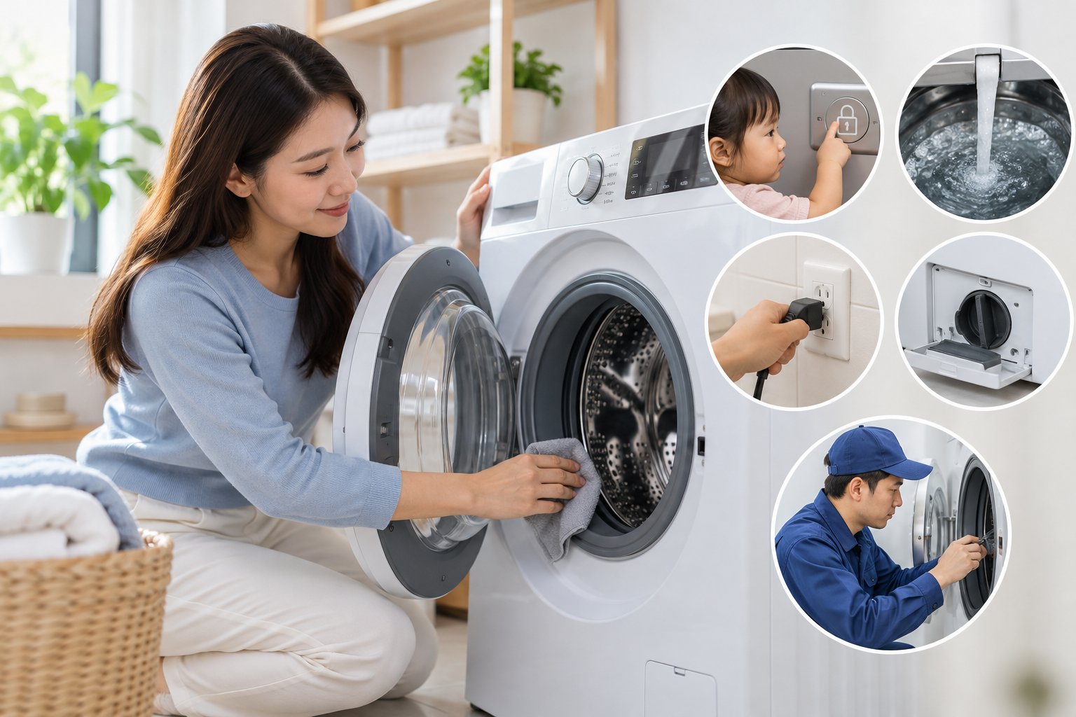 Ảnh minh hoạ: Máy giặt không mở được cửa: Nguyên nhân, cách xử lý