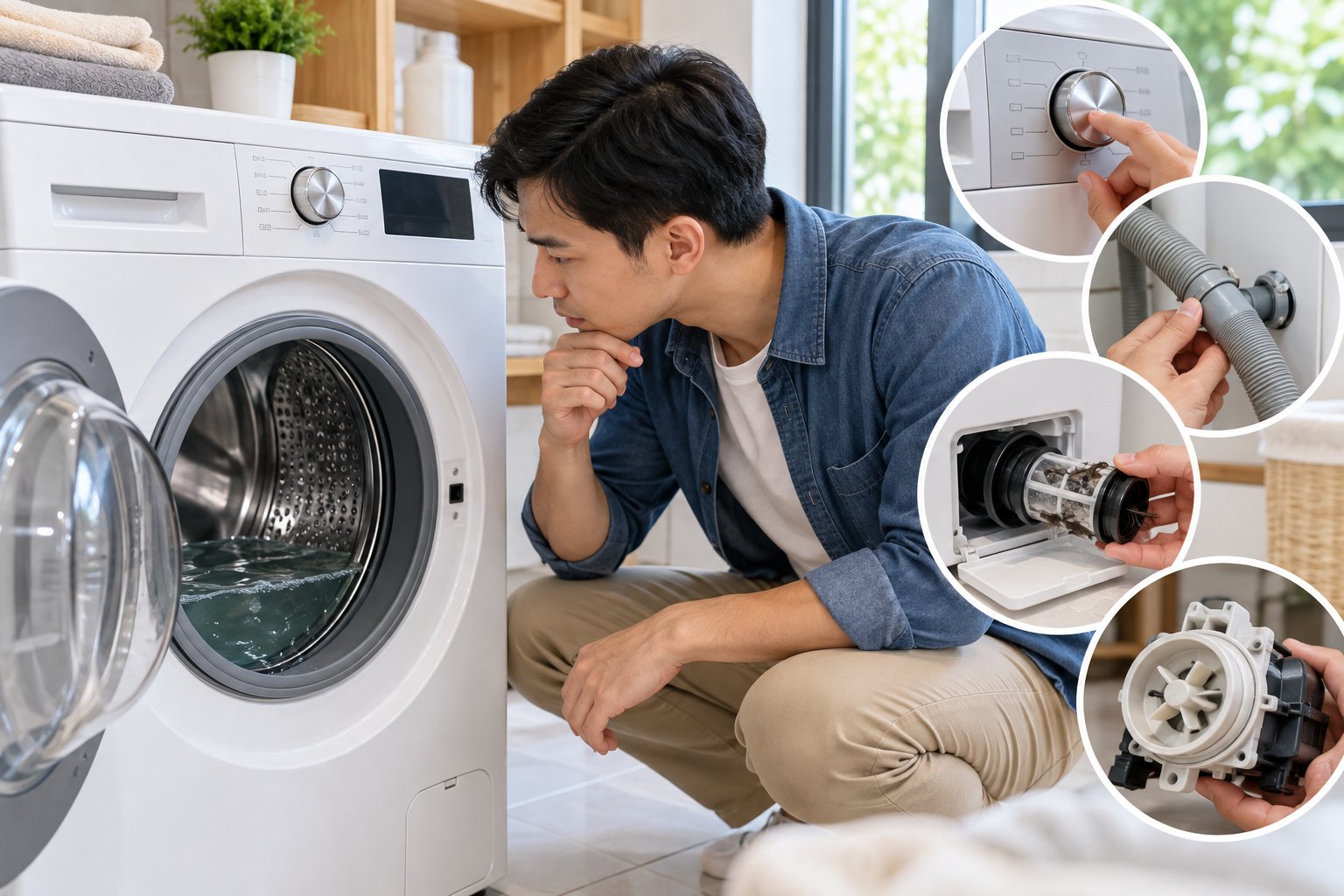 Máy giặt không xả nước: Cách kiểm tra an toàn 1 Ảnh minh hoạ: Máy giặt không xả nước: Cách kiểm tra an toàn