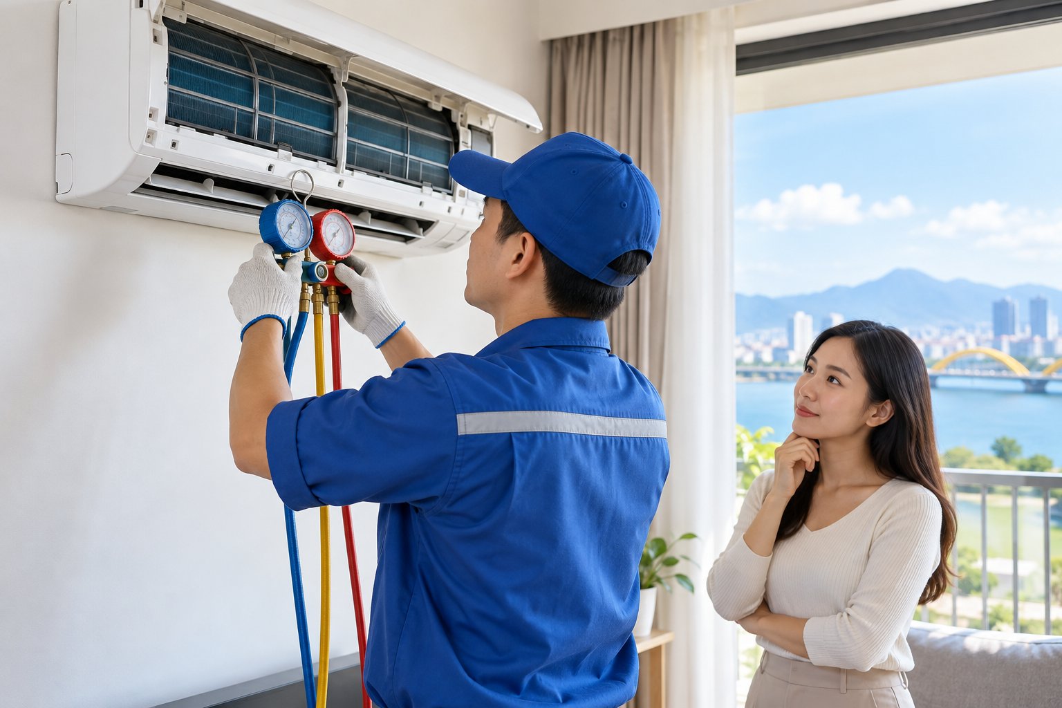 Ảnh minh hoạ: Bơm gas điều hòa bao lâu thì hết? Khi nào cần nạp?