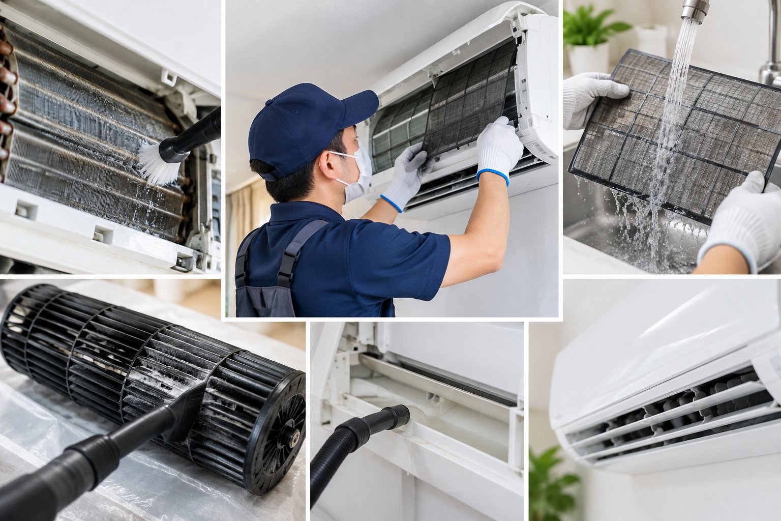 Ảnh minh hoạ: Vệ sinh điều hòa sau sửa nhà: Xử lý bụi xây dựng