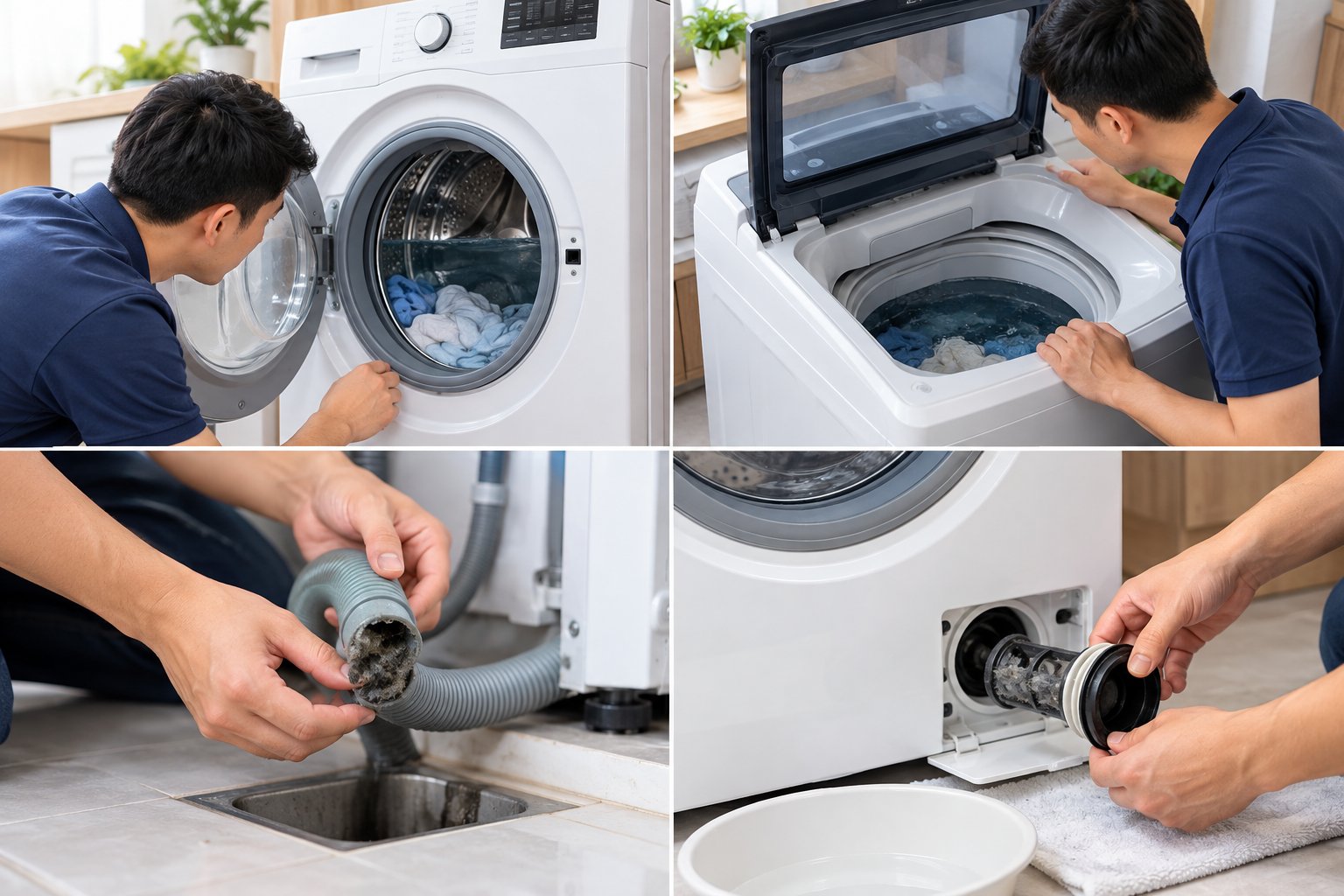 Máy giặt không xả nước: Cách kiểm tra an toàn 2 Ảnh minh hoạ: Máy giặt không xả nước: Cách kiểm tra an toàn