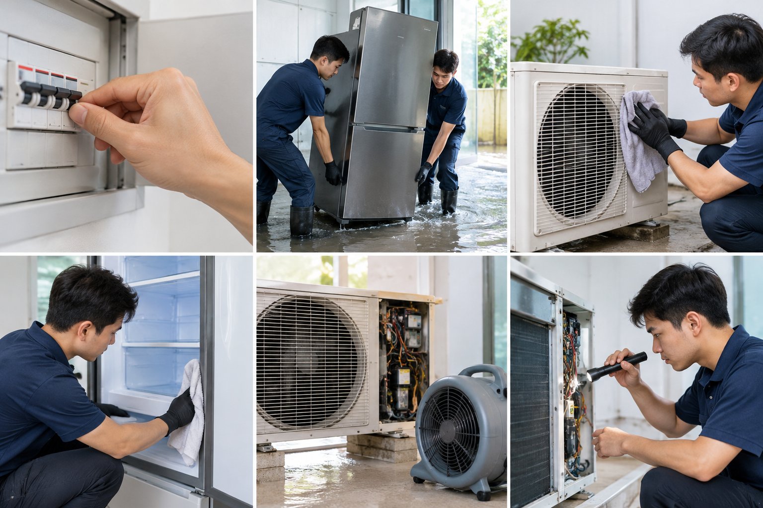 Ảnh minh hoạ: Thiết bị điện lạnh bị ngập nước: Cách xử lý an toàn